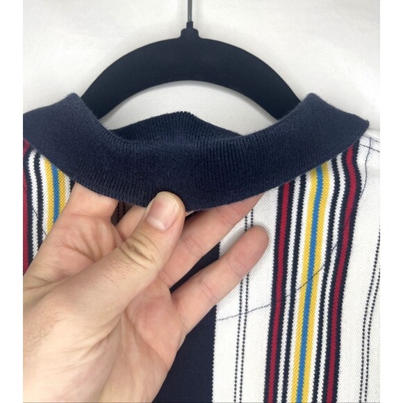 Vintage Siegfried Polo Shirt Men’s Size XL Multicolor Striped Short Sleeve Retro - Picture 9 of 9